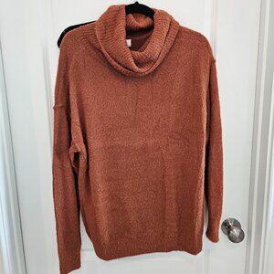 Caslon Orange Cowl Neck Sweater